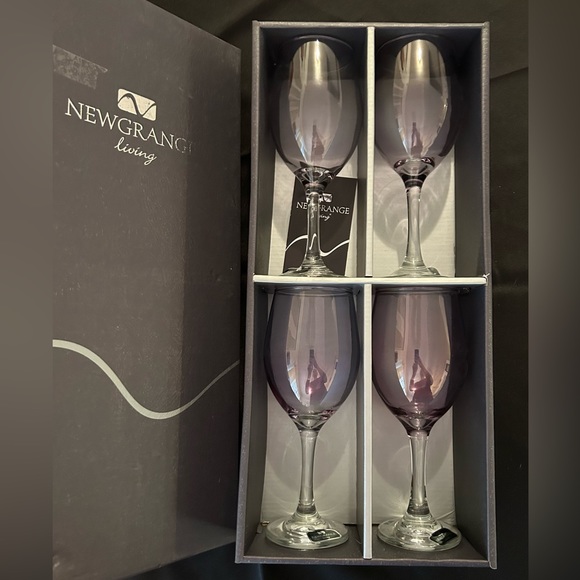 NIB 4 New Grange Luxury hand made glasses with a purple hue. - Picture 6 of 13